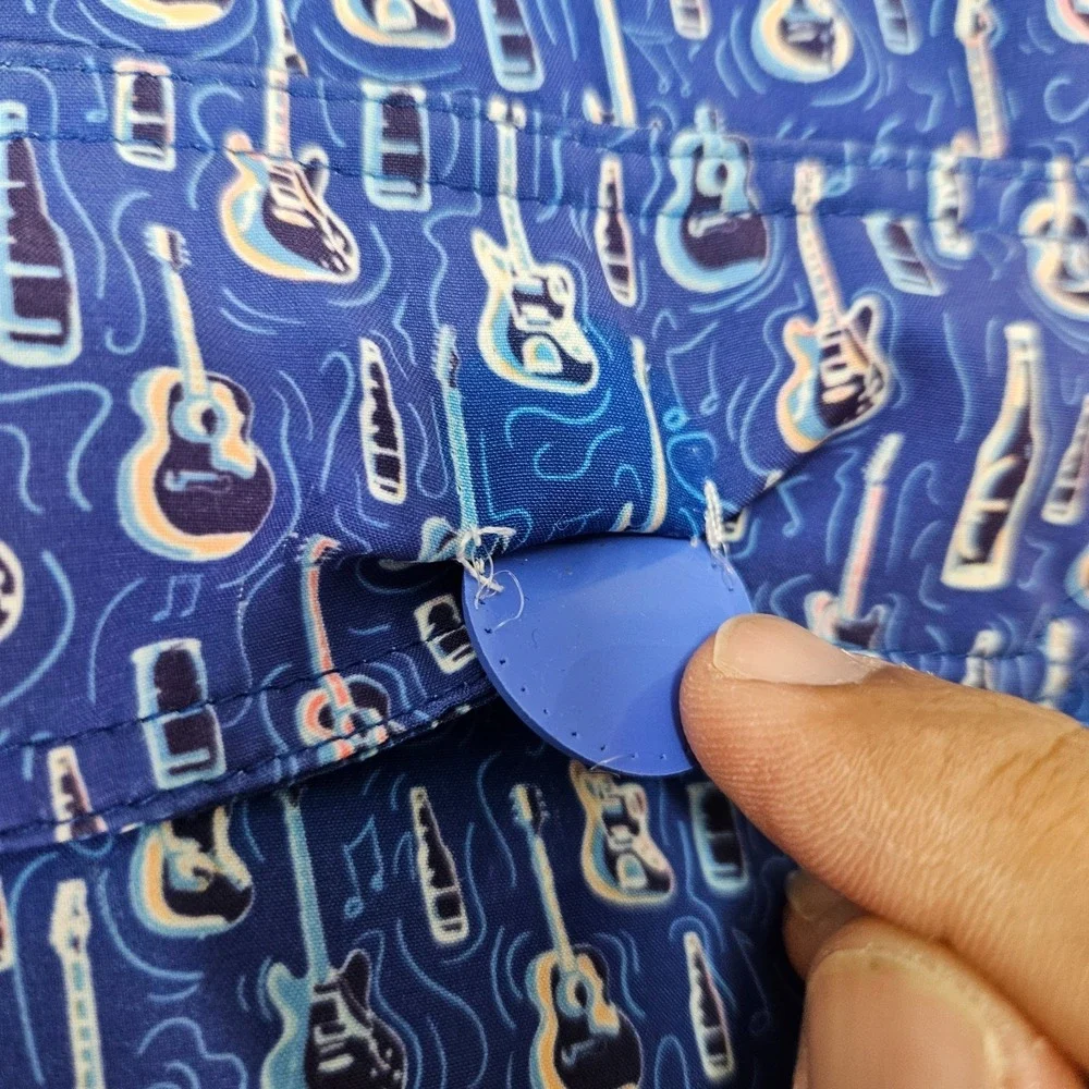 Peter Millar Men's Swimming Shorts Draw String Guitar Print about 2XL‎